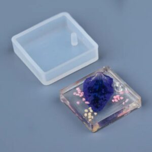 Square pendant silicone mold 006
