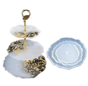 Round 3-tier tray silicone mold