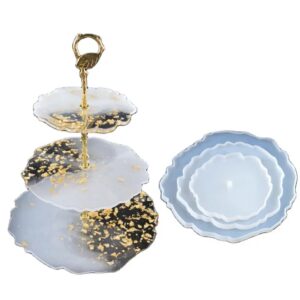 Round 3-tier tray silicone mold