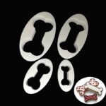 Dog bone plastic cookie cutter set