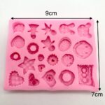 Silicone baking mold with shapes