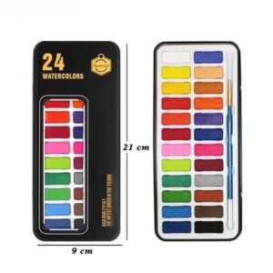 Watercolor set of 24 in metal box