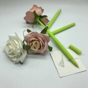 Rose flower gel pen (black)