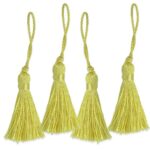 Golden yellow tassels (2pcs)