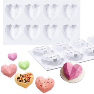 Silicone 8 hearts large mold