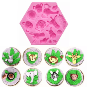 Jungle animals silicone mold