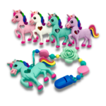 Unicorn silicone teething toy