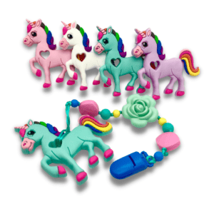 Unicorn silicone teething toy