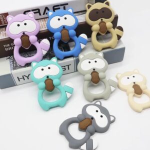 Racoon silicone teething toy