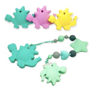 Dinosaur silicone teething toy