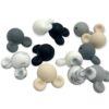 Mickey silicone teething beads - neutral colors