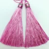 Pink and silver tassels (2pcs)