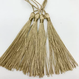 Metallic tassels thin (4pcs)
