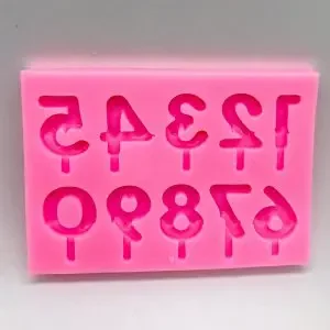 Silicone number mold