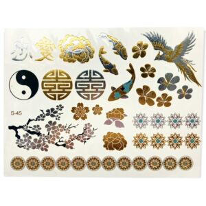 Metallic tattoo stickers S-45
