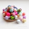 Hexagon silicone teething beads