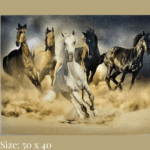 Diamond painting art - running hourses