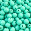 Turquoise Silicone Teething Beads 10pcs - 12mm
