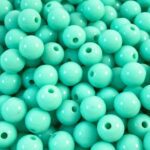 Turquoise Silicone Teething Beads 10pcs - 12mm