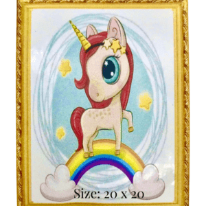 Diamond painting art - unicorn on a rainbow