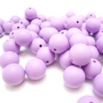 Lilac Silicone Teething Beads 10pcs - 12mm