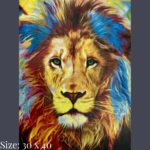 Diamond pinting art - lion head