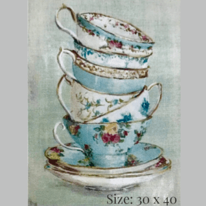 Diamond painting art - tea cups