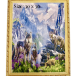 Diamond painting art - wolfs in the mountains