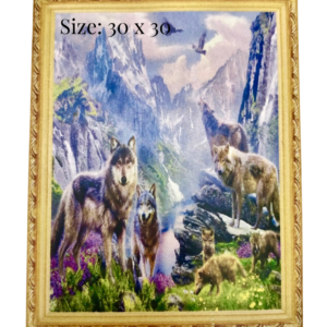 Diamond painting art - wolfs in the mountains