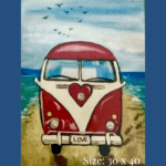 Diamond painting art - vintage bus