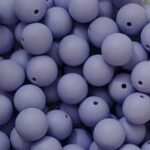 Light Blue Silicone Teething Beads 10pcs - 9mm