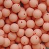 Peach Pink Silicone Teething Beads 10pcs - 9mm