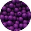 Purple Silicone Teething Beads 10pcs - 12mm