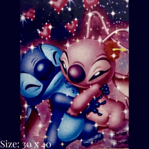 Diamond painting art - Stitch and Angel