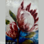 Diamond painting art - protea flowers