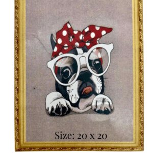 Diamond painting art - bulldog in glasses & bandana