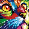Painting by numbers - cat