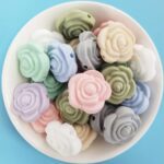 Silicone teething beads - flowers