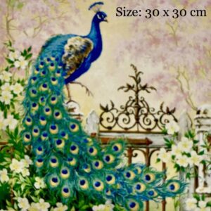 5D diamond painting art - peacock
