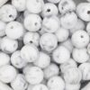 Marble Silicone Teething Beads 10pcs - 12mm