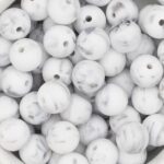 Marble Silicone Teething Beads 10pcs - 12mm