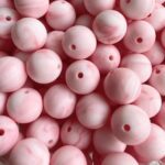Marple Pink Silicone Teething Beads 10pcs - 12mm