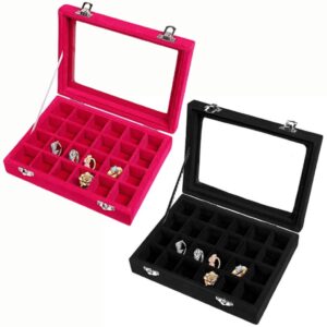 Velvet jewellery display box