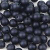 Black Silicone Teething Beads 10pcs - 12mm