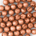 Bronze Silicone Teething Beads 10pcs - 9mm