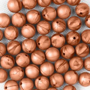 Bronze Silicone Teething Beads 10pcs - 12mm