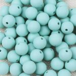 Mint Silicone Teething Beads 10pcs - 12mm
