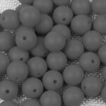Dark Grey Silicone Teething Beads 10pcs - 12mm