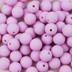 Lavender Silicone Teething Beads 10pcs - 12mm