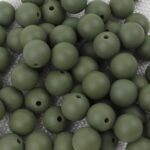 Grey Silicone Teething Beads 10pcs - 9mm